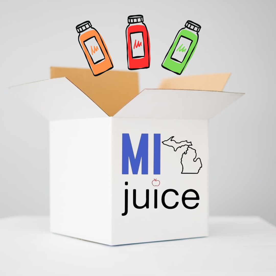 Custom JuiceBox of fresh raw juices delivered weekly by MiJuice
